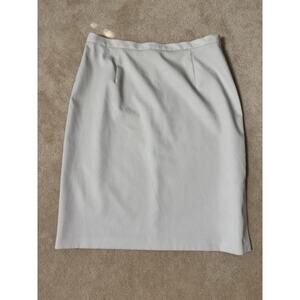 New York & Company Women's Silky Skirt Tan Beige Khaki Polyester Size 14
